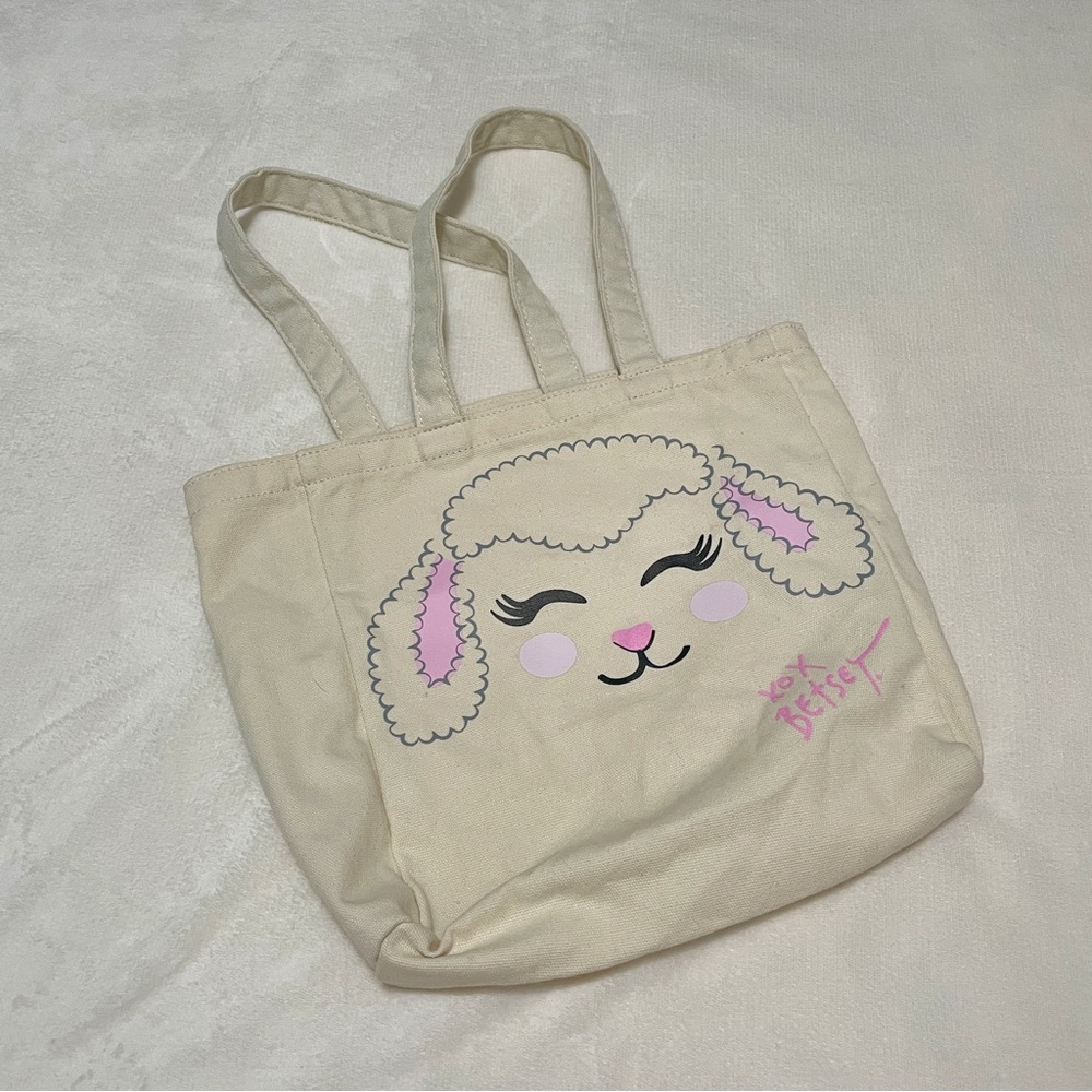 Betsey Johnson Easter Lamb Canvas Tote